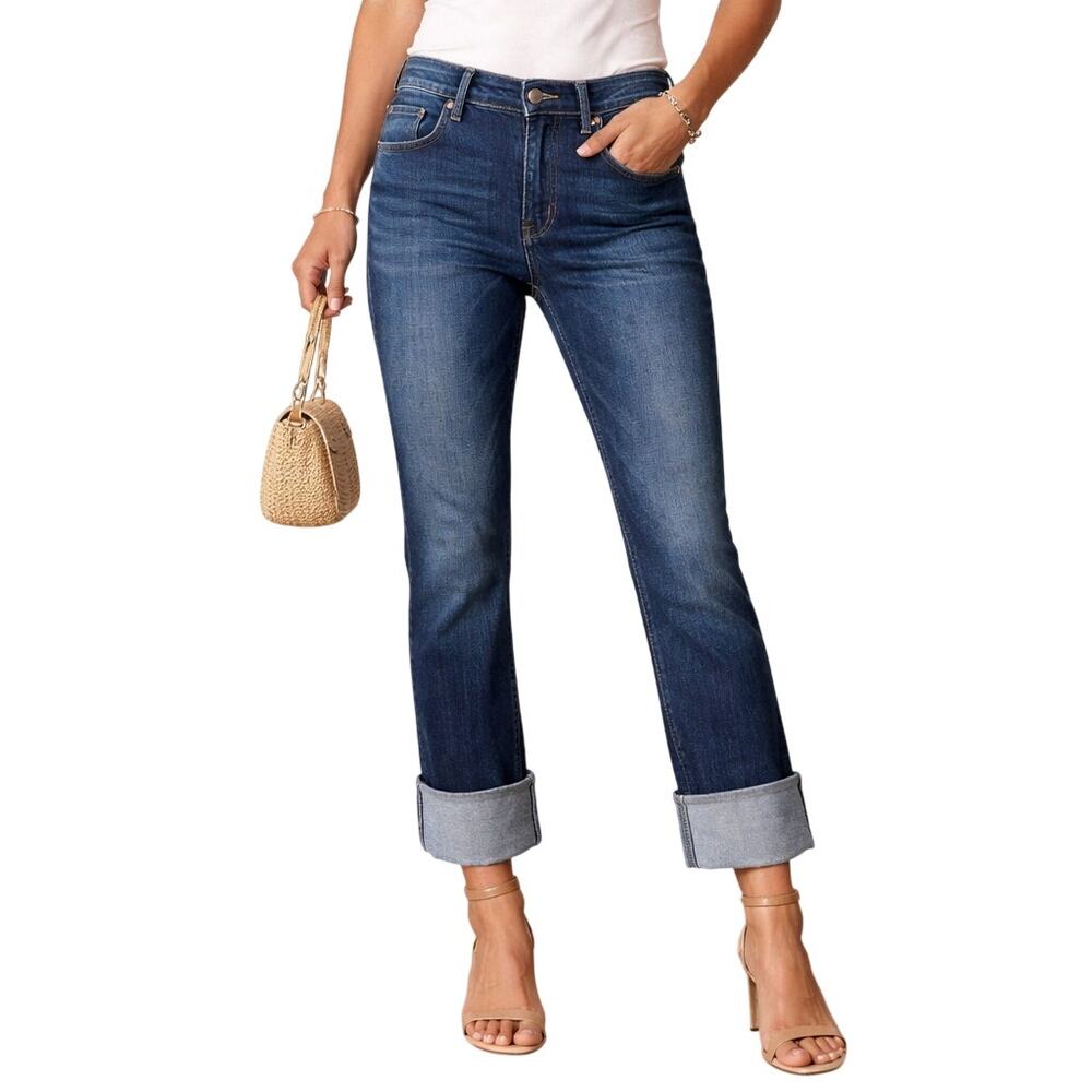 FRAME Women’s 28 Crop Jeans Women’s 28 Le High Big Cuff High Rise Straight